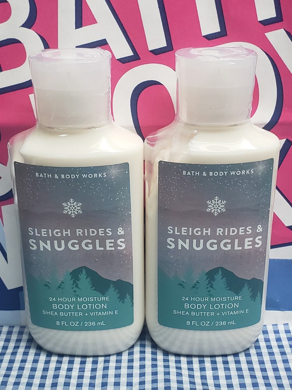 BBW Sleigh Rides & Snuggles Daily Nourishing Body Lotion 24 Hour Moisture 2 Pack